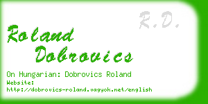 roland dobrovics business card